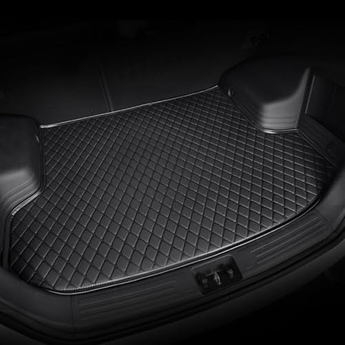 WXRNBN Car Boot Mats for Skoda Elroq 2024 2025, Leather Trunk Mat Car Car Boot Mat Liner Liner Artificial Leather Auto Waterproof Non-slip Liner,Black