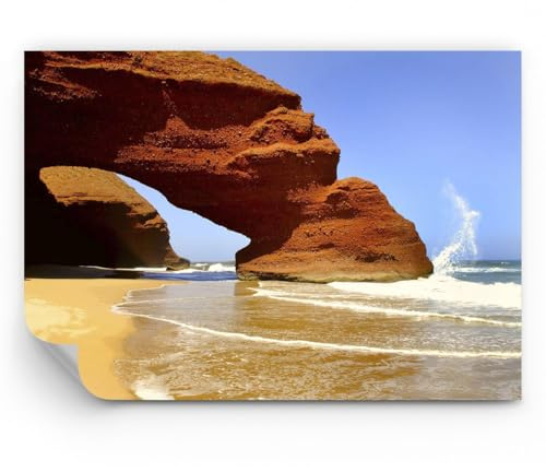 ARTTOR Papel pintado de papel no tejido Standard - Roca piedra arenisca océano naturaleza - 100x70 cm - Fotomurales Decorativos Papel tapiz fotográfico Dormitorio Para la sala - WF1AA100x70-1524