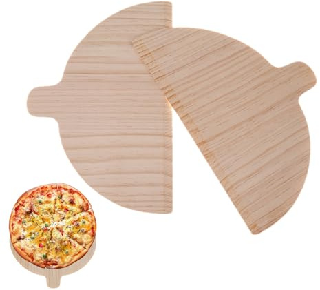 Pala per pizza in legno, accessorio per forno, spatola in legno, pala per pizza, set di 2 bucce per cuocere e trasferire pizze, pane, pasticcini e prodotti da forno artigianali