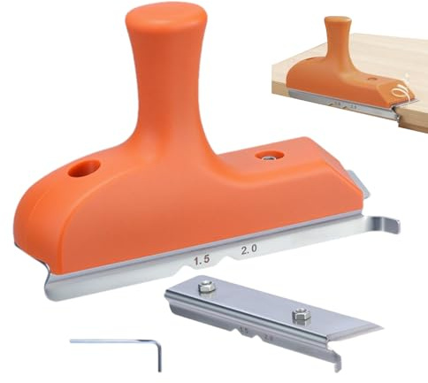 BommFu Cortador de Cantos | Cepilladora Manual Para Rebabas De Cantos - Planeadora De Precisión Para Proyectos De Carpintería Con Diseño Biselado En ABS Y De Madera En Curvas Y Rectas