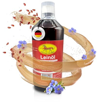 Scheidler horse-direkt Leinöl für Pferde, Hunde & Katzen 1 Liter – Mühlenfrisch kaltgepresstes Leinsamenöl ohne Zusätze – Reich an Omega 3 & 6 für Fellwechsel/Barf Öl – Aus Deutschland