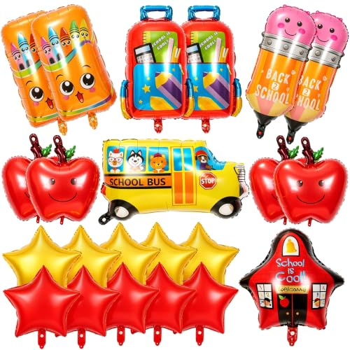 Ospvcwk 22 PCS Back to School Balloons, Large First Day of School Balloons