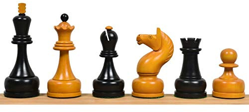 RoyalChessMall - 1960's Soviet Championship Tal Chess Pieces Only Set - Antiqued Boxwood- 4 King