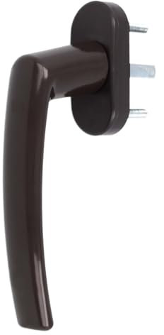 Aluminium Fenstergriff Nevada, Farbe:Braun RAL 8019, Stiftlänge:30mm