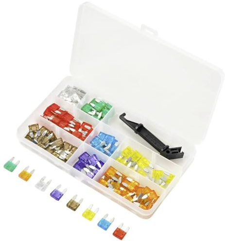 TRU COMPONENTS TC-10334036 Mini Flachsicherung 3 A, 5 A, 7.5 A, 10 A, 15 A, 20 A, 25 A, 30 A Violett, Orange, Grau, Rot