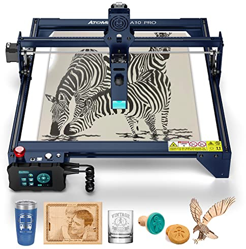 ATOMSTACK A10 Pro Macchina per incisione laser 50W, incisione offline CNC 10W testa laser incisione fai da te ad alta precisione, per metallo, legno, vetro, ceramica, 410 x 400 mm