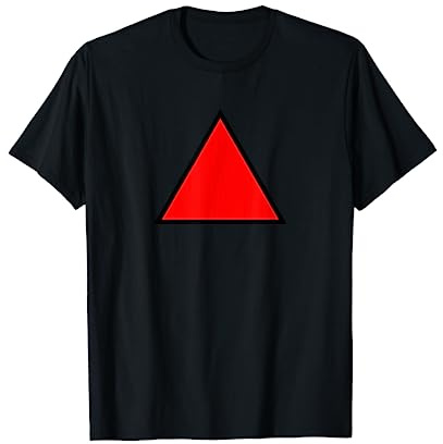 Red Triangle Simple Geometric Shape T-Shirt