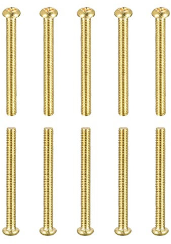 DTGN M3x30mm(DxL) Laiton Phillips Machine Vis - 16Paquet - Bonne pour Machines Industrie - Poêle Tête Fixation Vis - Laiton Ton