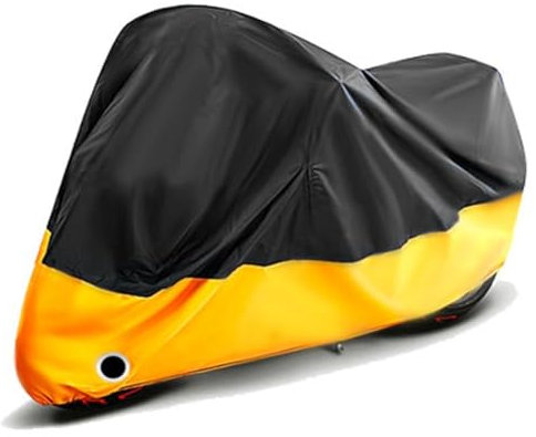 REHOOF Motorrad Abdeckplane, Outdoor Winterfest Moped Abdeckung, Motorrad Schutzhülle Mit Verriegelungslöchern, Winterfest Regen Staub Kälte Breathable A,295x110x140CM