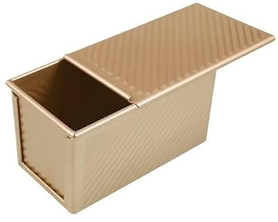 SPXTOM Moule à Pain rectangulaire, boîte à Pain en Alliage d'aluminium, antiadhésif, ondulé, for la Cuisson du Pain, capacité de pâte de 1 LB(B)
