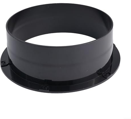 Feegow Ducting Flange - 75 to 200mm Duct Connector Round Flange ABS Plastic Ventilation Wall Flange, Flange air outlet for Dryer, Extractor Pipe(200MM)