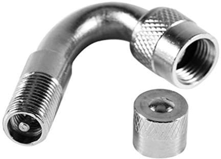 Tyre Valve Extension Adapter, Universal 90° Valve Extenders - Wheel Tyre Valve Stem Extension for Car, Motorcycle, Bike, Truck, RV, and Scooter (90 Degree)