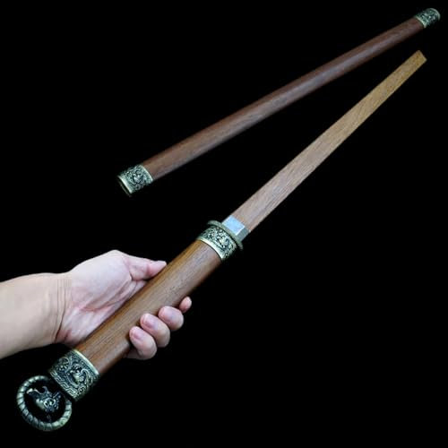 HJHUUA Spade dritte in Legno,Katana in Palissandro,Spada di Legno Cinese per collcet,Arredamento,Regali,Esposizione,Cosplay,Oggetti di Scena,Arti Marziali