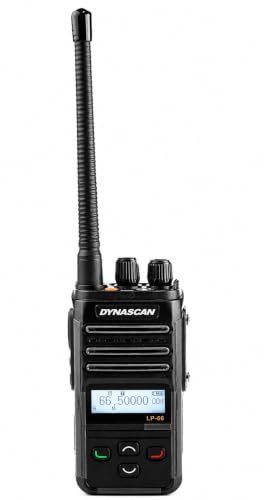 Dynascan LP-66 Ricetrasmettitore Portatile VHF Professionale 66-88 MHz Impermeabile IP67 400 Canali 5W Funzione VOX Chiamata Selettiva 5 Toni Batteria 2000 mAh Display LCD Retroilluminato