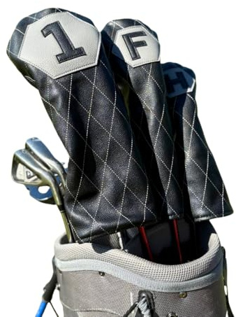 Lot de 3 housses de protection et élégantes pour clubs de golf en bois de parcours