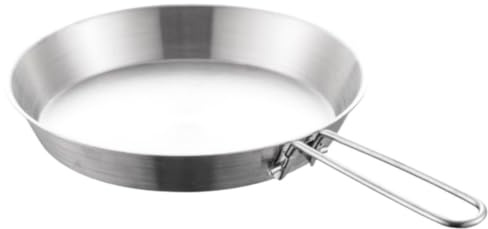 JYARZ Attrezzatura da Campeggio Padella da Campeggio Portatile con Fondo Piatto for Padella in Acciaio Inossidabile 304 Kit Campeggio(16cm)