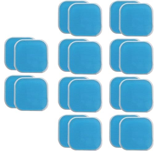 Alriedy Gel Pads Ersatzset 20 Stück 45x45 mm Kompatibel mit Beurer EM 59 Heat TENS Geräten, TENS Elektroden Pads für Bauchtrainer, Muskelstimulation & Menstrual Relax, Hohe Haftkraft für effektive An