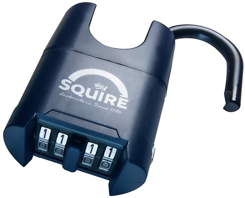 Squire Mystic Combi BF60CS Candado de combinación resistente con grillete cerrado, candado de código de 4 ruedas para cobertizos, garajes, furgonetas, persianas enrollables y uso al aire libre
