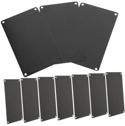 WEKADRIN Placa de Aluminio sin Estampado 10 Piezas 80x50 Mm 0,5 Mm Negro Anodizado para Grabado Bricolaje Señalización Puertas Hoteles