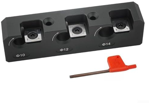 Dowel Maker Jig per la lavorazione del legno con inserti in carburo, strumento di fresatura con asta rotonda da 8-18 mm, compatibile con trapano elettrico, in lega di alluminio Dowe (10-12-14 mm 3