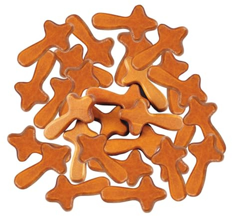 Pequeñas Cruces De Madera A Granel - Mini Cruces De Mano, Símbolo De Fe Reconfortante - Cruz De Palma Adherida Hecha De Madera Natural Con Acabado Liso Para Oración, Reflexión, Apoyo Espiritual Y Uso