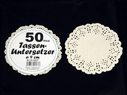10 x 50 Tassenuntersetzer = 500 Stück aus Papier, Tortenspitze, Tortendeckchen