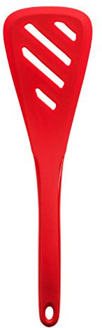 Kochblume Design-Schlitzwender L | Premium-Silikon | Hitzebeständig | Spülmaschinenfest | 30cm | Farbe: rot