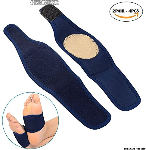 Pedimend Lot de 2 paires de bandages pour fasciite plantaire – À porter sur les voûtes plates et tombées – Soulagement de la douleur du pied et correction des pieds plats – Réduit les crampes et les