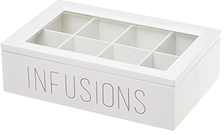 Caja infusiones de Madera Blanca Moderna para Cocina Vitta - LOLAhome