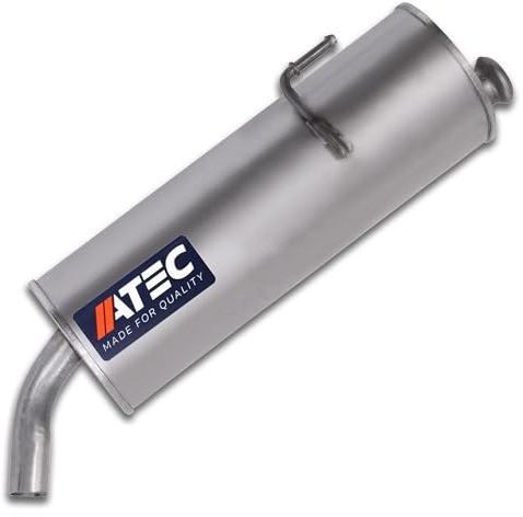 ATEC Germany 1x Endschalldämpfer Kompatibel mit PEUGEOT 206 CC (2D), 206 Schrägheck (2A/C)