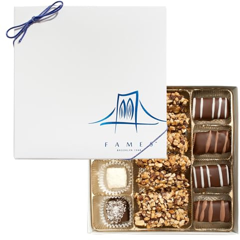 Kosher Chocolate Candy Gift Assortment - Gourmet Assorted Chocolates for Father's Day - Dark Chocolate Gift for Dad, A Thank You Gift for Teacher - Hanukkah Chocolates Gift Box.