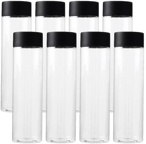 Jilskl 8 Stück Leere Saftflasche Mit Deckel, Plastikwasserflasche, 500 ml | Leere Wasserflasche, Leere Saftflasche, Aufbewahrungssaft, Milch, Smoothie Oder Hausgemachtes Getränk