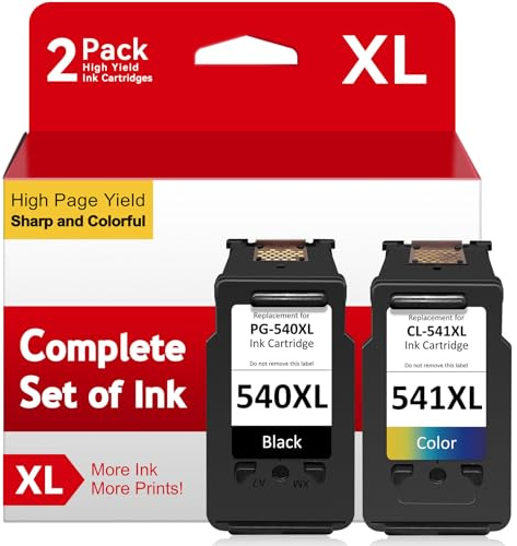 PG-540XL CL-541XL kompatibel für Canon Druckerpatronen 540 541 für Druckerpatronen Canon 540 541, PG 540 XL CL 541 XL 540XL 541XL Multipack für Pixma MG3650s TS5150 TS5151 MG3600 MG3650 MX475