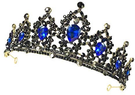 minkissy Kronen Blau Hochzeitskopfschmuck Brautkrone Modische Kopfbedeckung Fotografie-accessoires Krone Für Braut Aus Hochwertigem Material