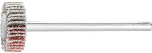 PFERD TOOLS Fächerschleifer F, 2 Stück/Korund Ø 15x5mm Schaft-ø 3mm A80 / 44498007 – für Feinschliff & Finish mit dem Geradschleifer oder Biegwellenantrieb
