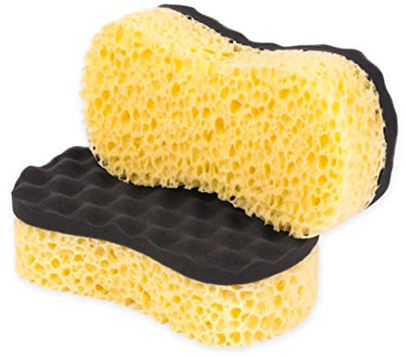 DETAILINGPADS Autoschwamm Elastisch Autowaschschwamm | Perfekt Auf Auto Putzschwamm | Autopflege Motorrad Schwamm Auto | Waschhandschuh Auto Zubehör Autoputzschwam Autowaschset