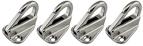 LSGGTIM Edelstahl Fenderhaken Boot, 4 Stück Marine Grade Haken Schnapphaken Fenderhalter Edelstahl 316 Silber Bootsfeder Kotflügelhaken Marine Hardware Boot Zubehör für Marine Wohnmobile