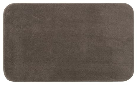 Gözze - Premium Rutschfester Badteppich, RIO, 100% Microfaser, 50 x 70 cm - Taupe