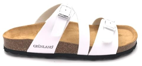Grunland Ciabatta Sara fascia incrociata bianca 38
