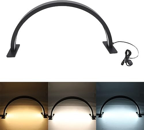 Nagel-Schreibtischlampe für Profis, 3000K-6500K LED-Licht für Nägel, LED-Maniküre-Schreibtischlampe | Tattoo-Licht | Passen Sie Helligkeit und 3 Farbtemperaturen an