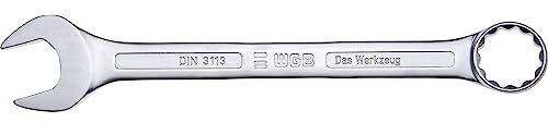 WGB Ringmaulschlüssel 19mm gekröpft, Maulringschlüssel geprüft nach DIN3113A, Chrom-Vanadium Stahl