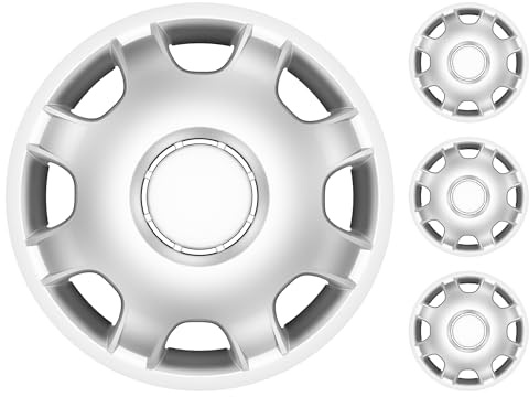 M MOTOS Set 4er Radkappen 14 Zoll - Lachen Sie über Kratzer mit diesen flexiblen, leichten Radkappen 14 Zoll. Einfache Installation, Keine Werkzeuge erforderlich, Schutz vor Verblassen!