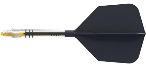 CUESUL Rost T19 Eje de dardo Integrado de Carbono y Vuelo de ala Grande, Conjunto de 3