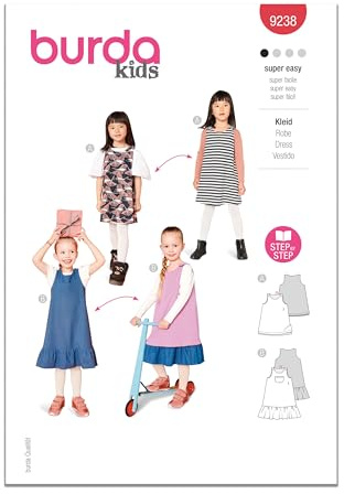 Burda Style Schnittmuster B9238 Kinderkleid