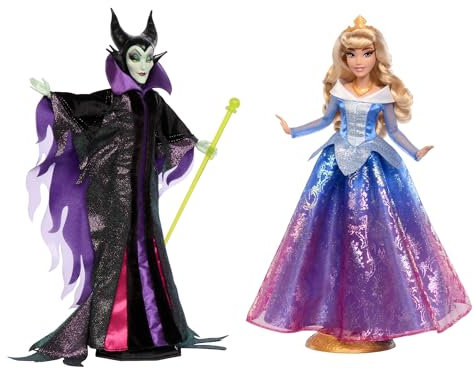 Mattel Disney Malefiz- und Aurora- Modepuppen zum Sammeln, Inspiriert vom Disney-Film Dornröschen“, Geschenke für Kinder und Sammler HPG10