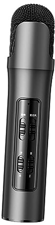 TOYANDONA Microfono Stereo per Karaoke Microfono Portatile per Cantare Riduzione Rumore per Eventi Feste Streaming Live