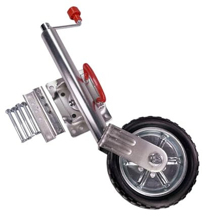 QICBYING Stützrad Trailer Bugrad - Teleskop Stützrad, Schwenkbarer Anhänger Stützrad, Schwerlast Anhänger Stützrad, klappbare Stützrad Stütze, 900 kg Tragkraft, für Boot, Wohnmobil, Yacht, Wohnwagen