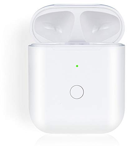 Kabelloses Ladecase Ersatz Kompatibel mit Air Pods 1. und 2. Generation, Repacement Charger Case mit Bluetooth Pairing Sync Taste, Weiß