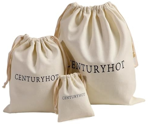 Geschenkbeutel Baumwoll-Geschenktüten, Make-up-Musselin-Beutel mit Kordelzug, Hochzeit, Geburtstag, Party, Süßigkeiten-Logo-Sack(Color:50 bag no logo,Size:9x12cm)
