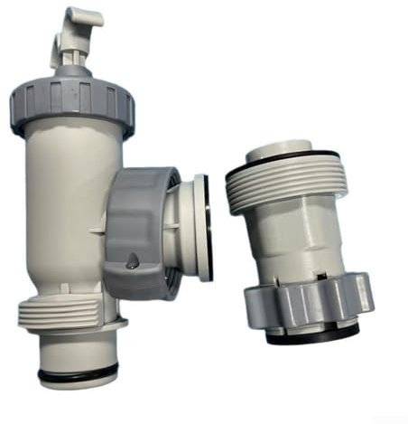 Ensemble de valve à piston 10747 avec adaptateur 10722 pour grande pompe de filtre de piscine Intex 10747 10722 accessoire